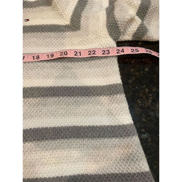 Tommy Hilfiger Women's Striped Pullover Sweater Gray White 2XL - Picture 8 of 8